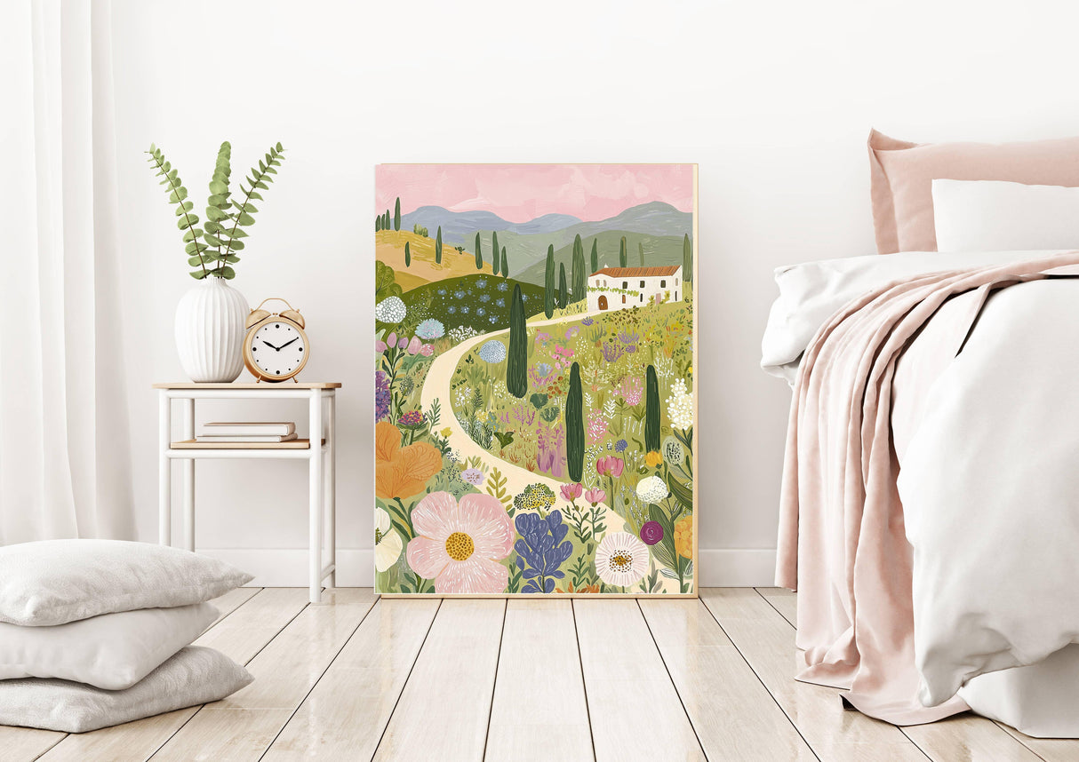 Flower Farm France Art Print A3