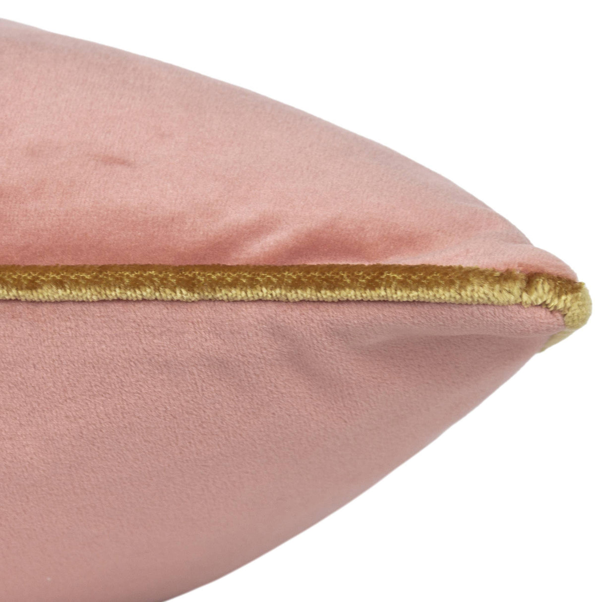 Riva Home - Meridian Velvet Cushion Blush/Gold: Blush/Gold / Polyester Filled / 55 x 55cm.