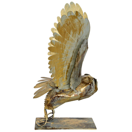 Gold Owl Sculpture