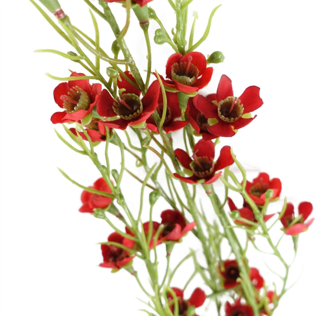 Artificial Foliage Stem Flowers - Red