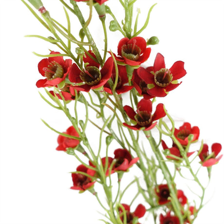 Artificial Foliage Stem Flowers - Red