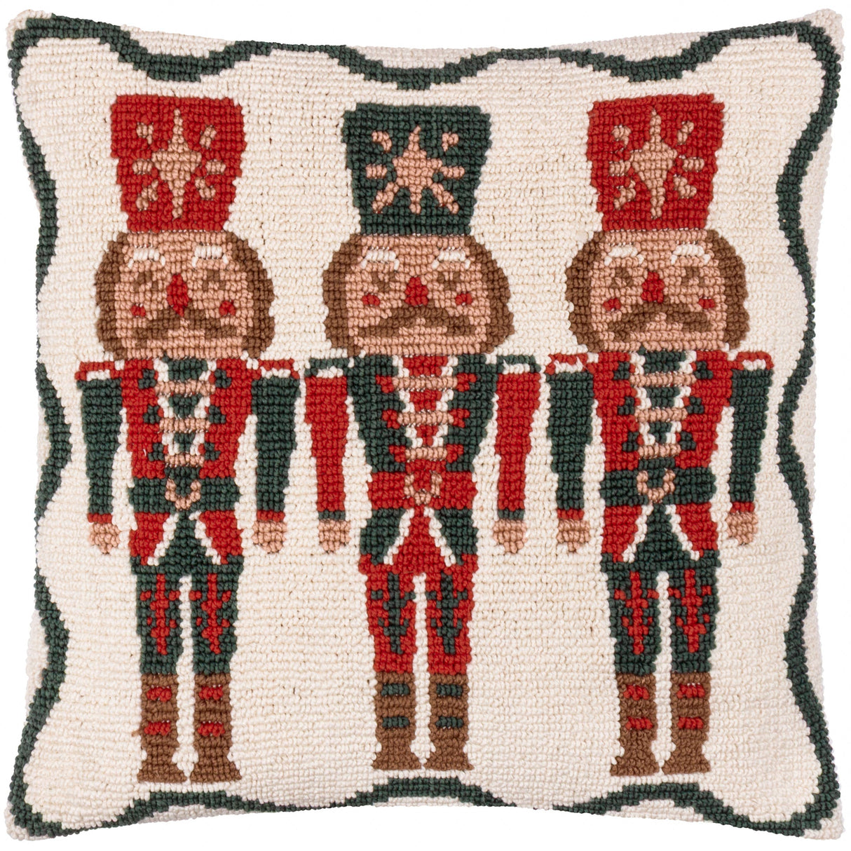 Riva Home - Nutcracker Trio Tufted Cushion Multicolour: Multi / Polyester Filled / 45 x 45cm