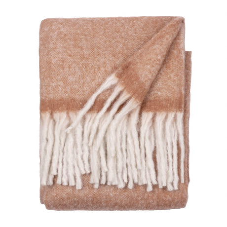 Cozy Woven Tasseled Rust Throw