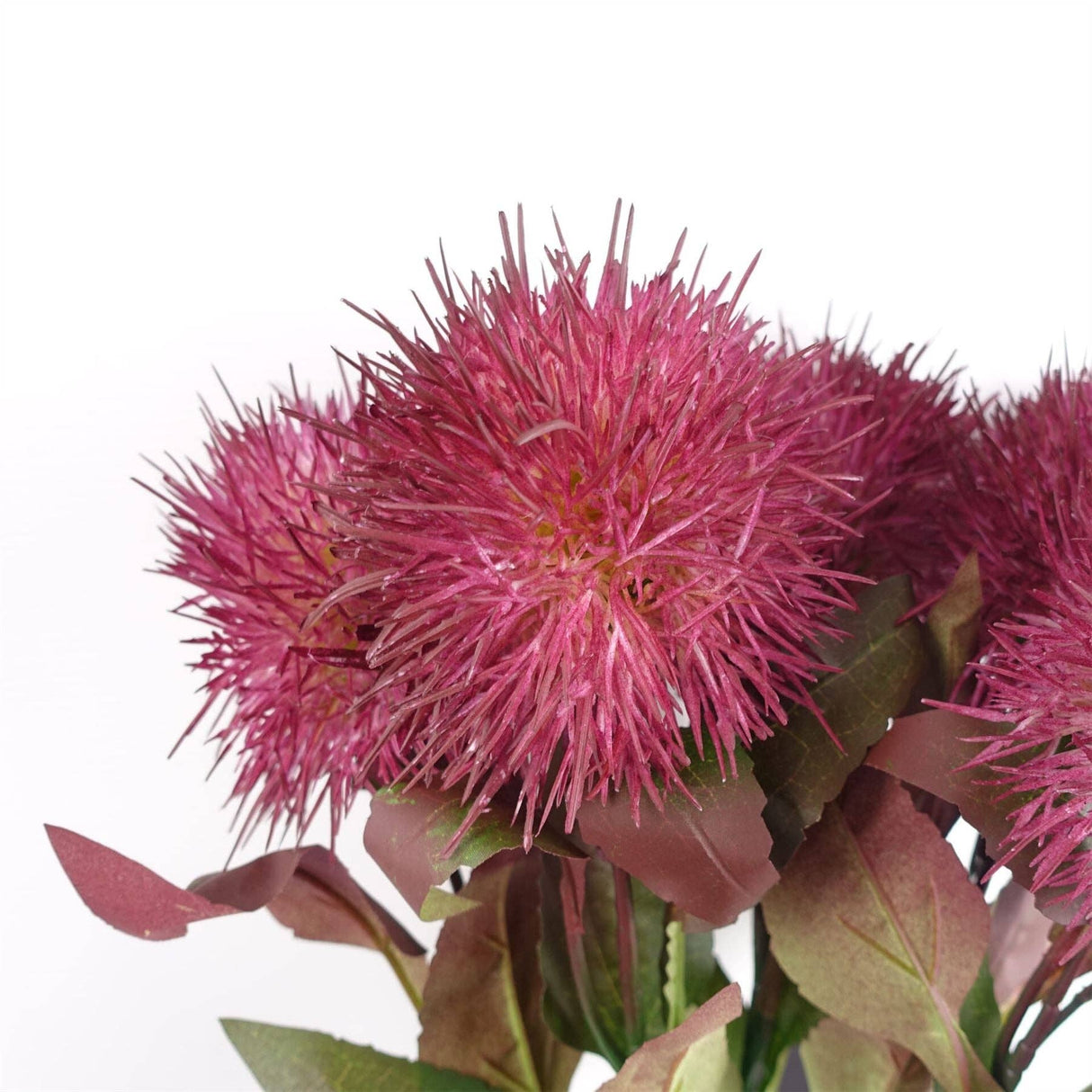 Globe Thistle Purple Ball Artificial Flower Stem – 70cm Faux Floral