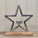 Gainsborough Giftware x Portland Living - Aluminium Star T-light Holder, 25cm