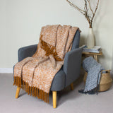 Riva Home - Weaver Herringbone Throw Gold: Gold / 130 x 180cm.