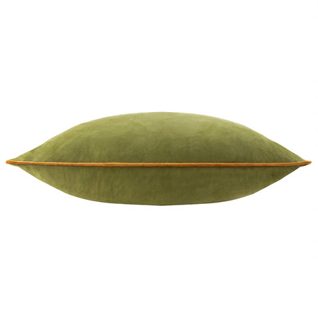 Riva Home - Meridian Velvet Cushion Olive/Ginger: Olive/Ginger / Polyester Filled / 55 x 55cm