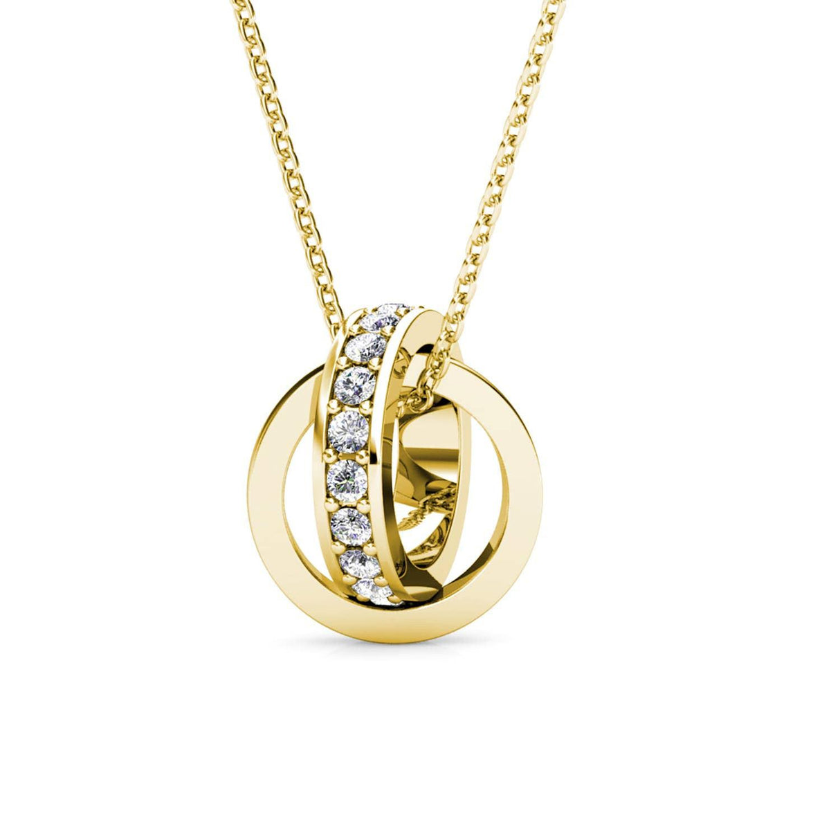 CARALI / MYC Paris - Chic Circle Hoop Jewelry - Gold and Crystal