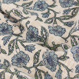 Riva Home - Delphine Printed Cotton Throw Delph Blue: Delph Blue / 130 x 170cm.