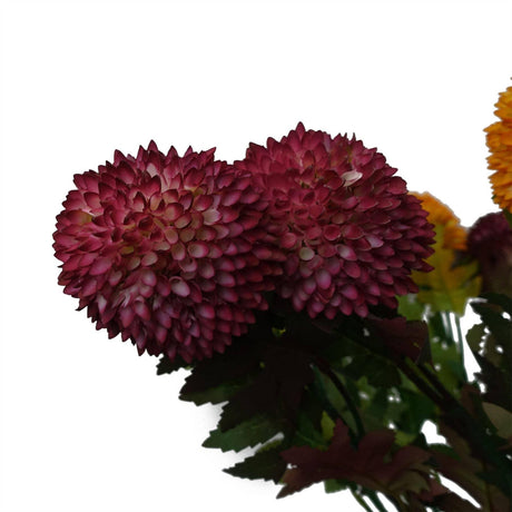Large Pink Ball Dahlia Artificial Flower Stem – 70cm Faux Floral Stem