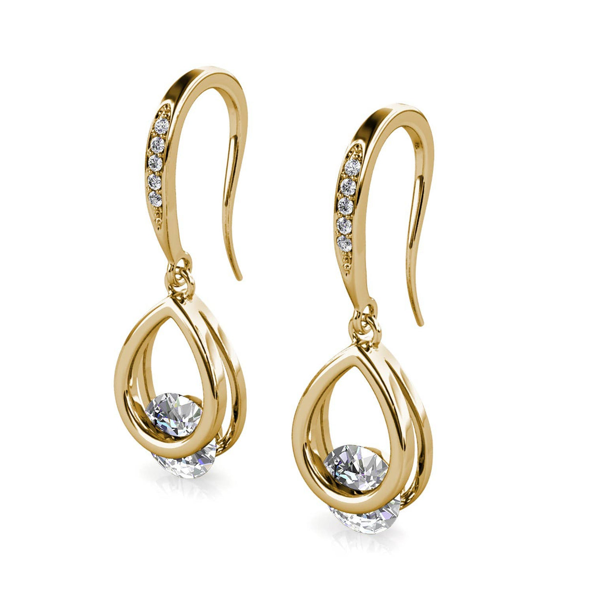 CARALI / MYC Paris - Tristin Hook Earrings - Gold and Crystal