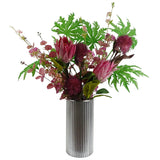 Globe Thistle Purple Ball Artificial Flower Stem – 70cm Faux Floral
