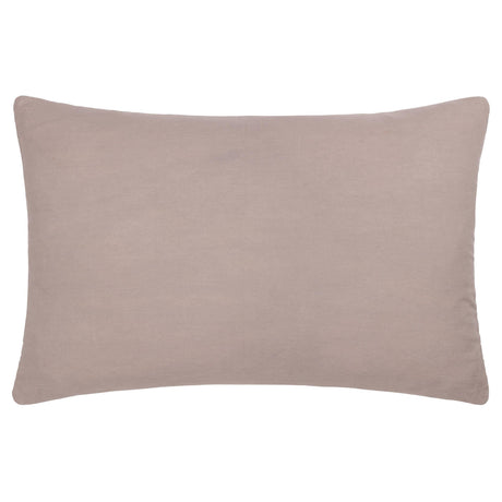 Riva Home - Rennes Embroidered Cushion Taupe: Taupe / Polyester Filled / 40 x 60cm.