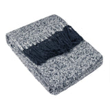 Riva Home - Weaver Herringbone Throw Navy: Navy / 130 x 180cm.