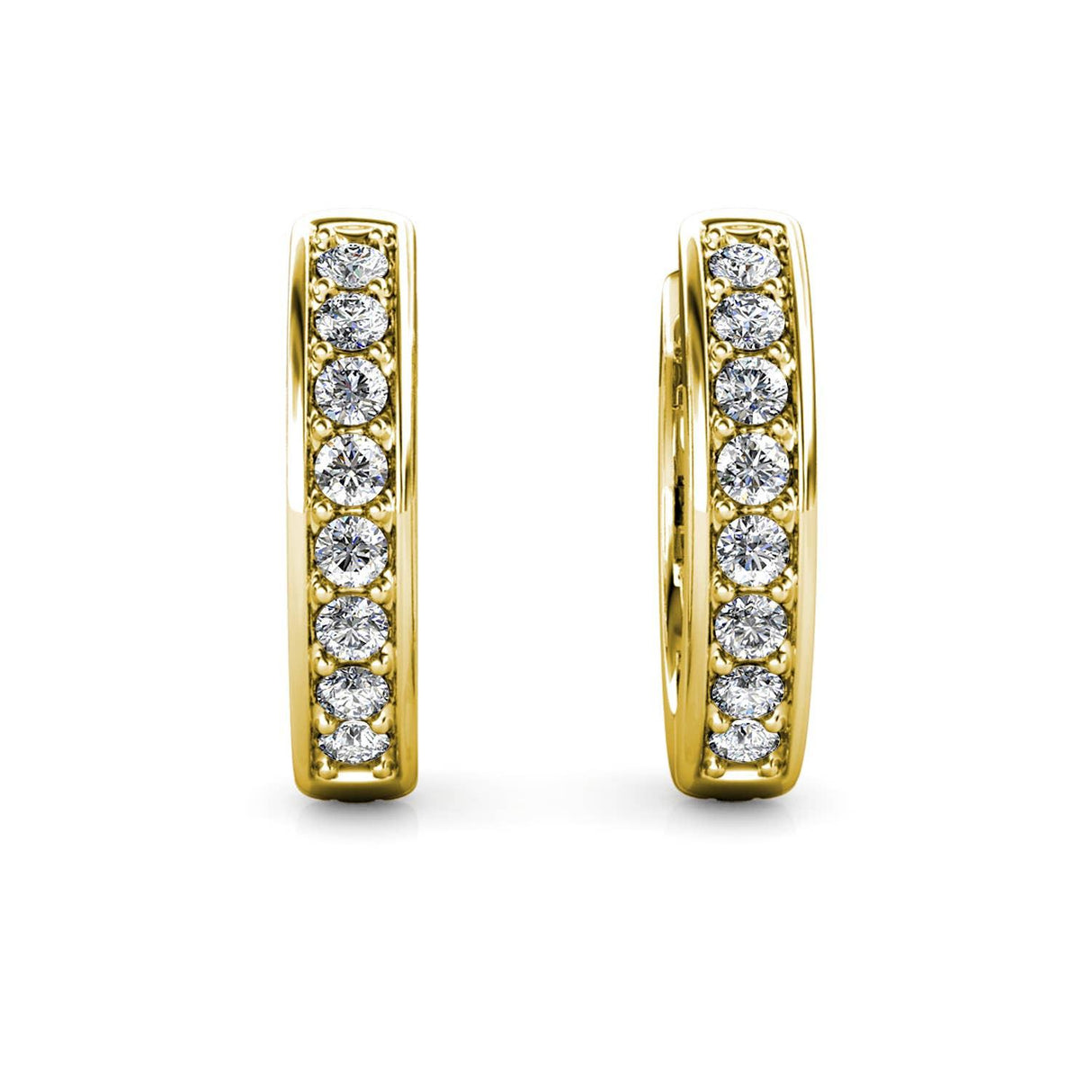 CARALI / MYC Paris - Circle Hoop Earrings - Gold and Crystal
