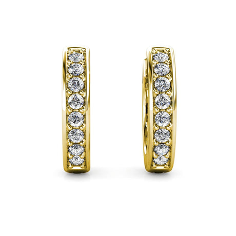 CARALI / MYC Paris - Circle Hoop Earrings - Gold and Crystal