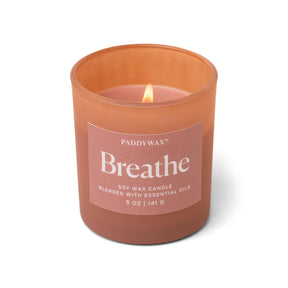 Designworks Collective - Paddywax Wellness Glass Candle - Red - Breathe.