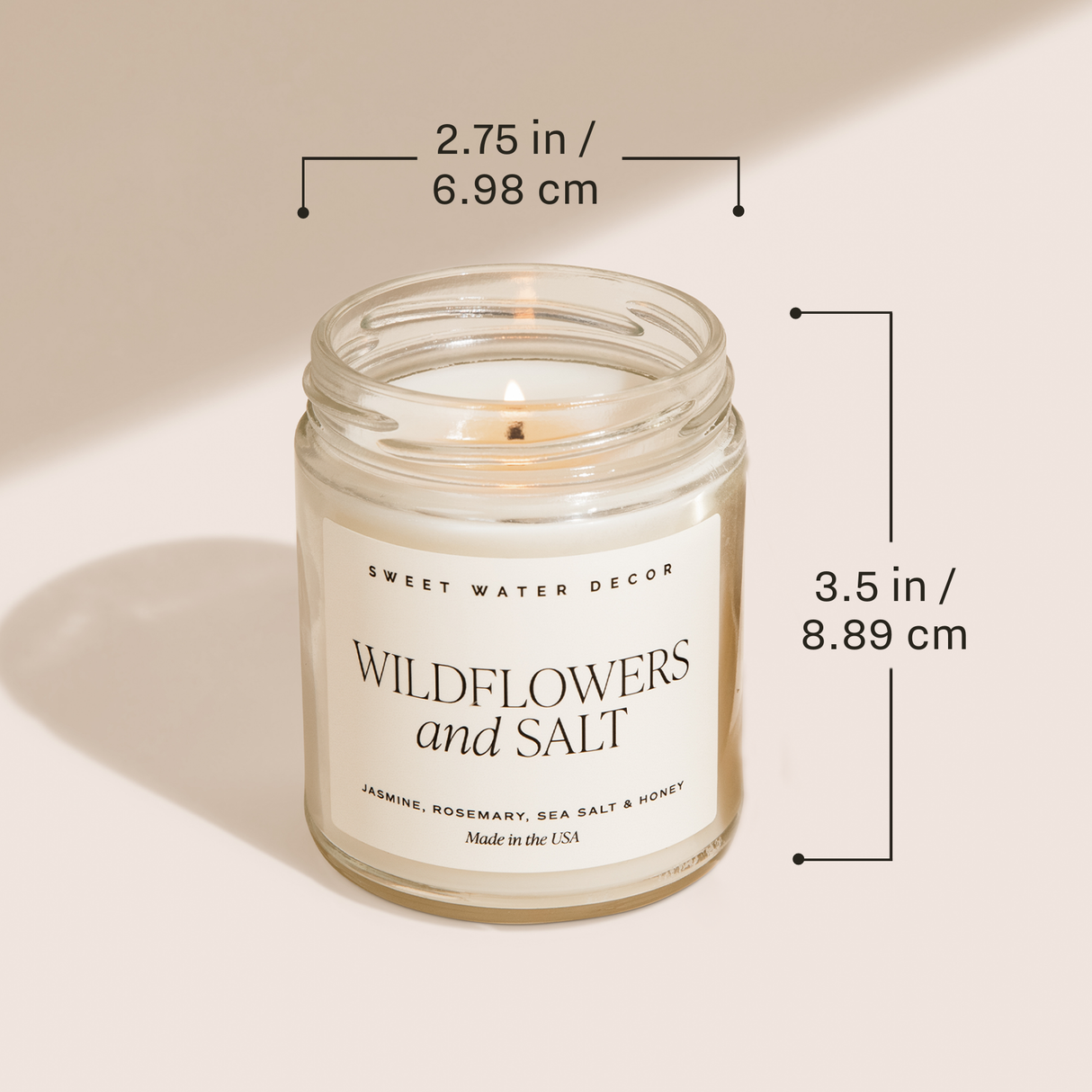 Sweet Water Decor - Wildflowers and Salt 9 oz Soy Candle - Summer Home Decor