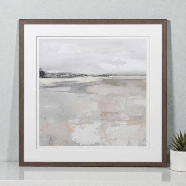 Calm Misty Landscape Framed Print