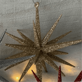 3D Gold Glitter Star.