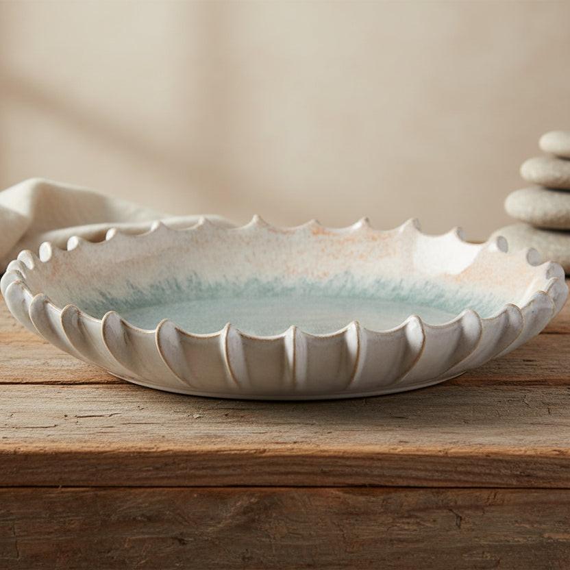 Blue Ombré Ridged Plate