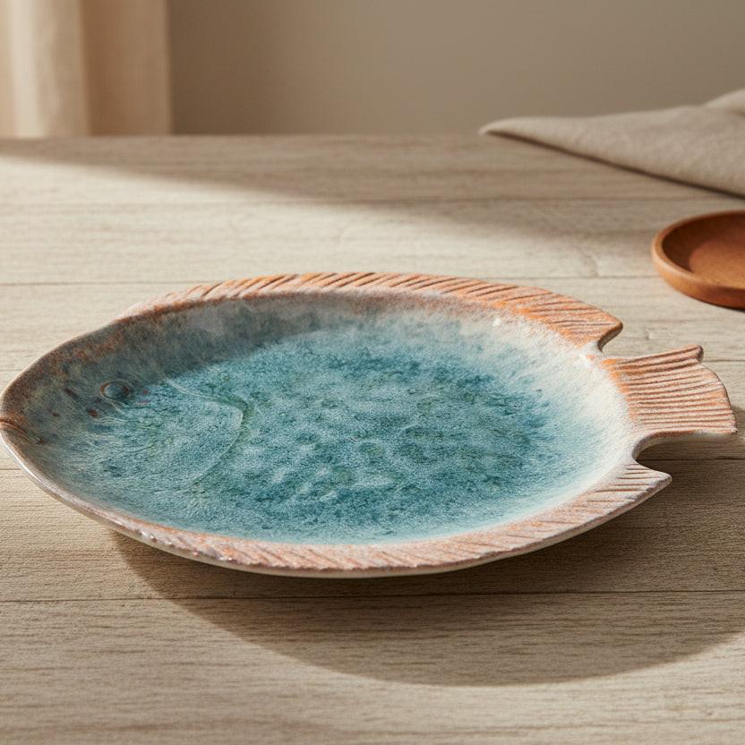Blue Ombré Fish Plate