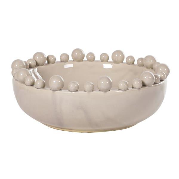 Decorative Cream Bobble Edged Bowl