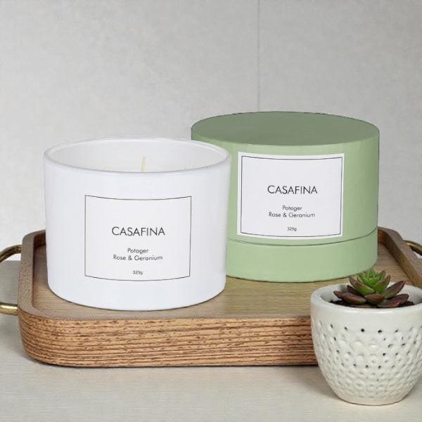 Large Rose and Geranium Candle