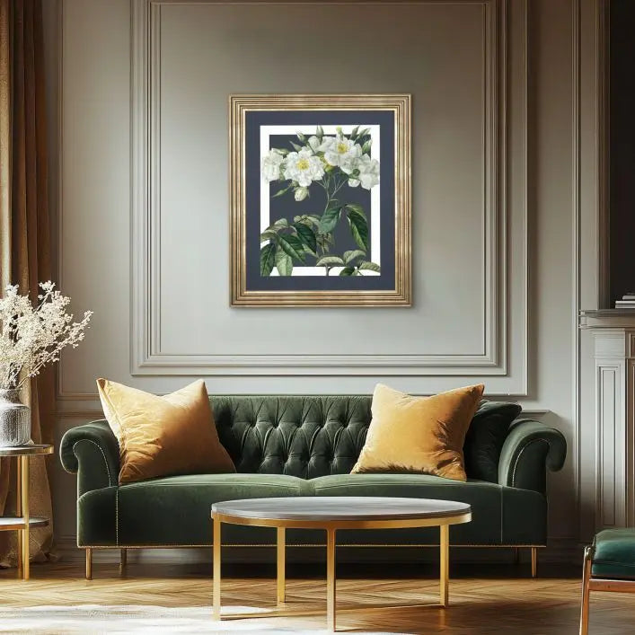 Rosa Moschata Framed Canvas