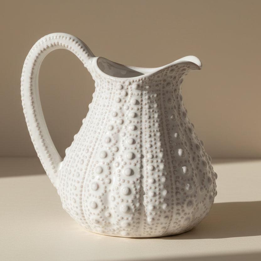 White Ceramic Urchin Jug