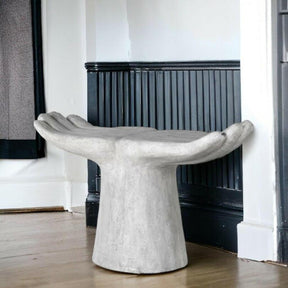 Large Concrete Hands Stool.