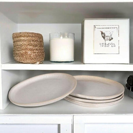 Organic Taupe Dinner Plate.