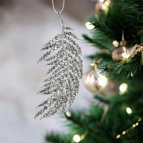 Crystal Diamanté Leaf Tree Decoration.