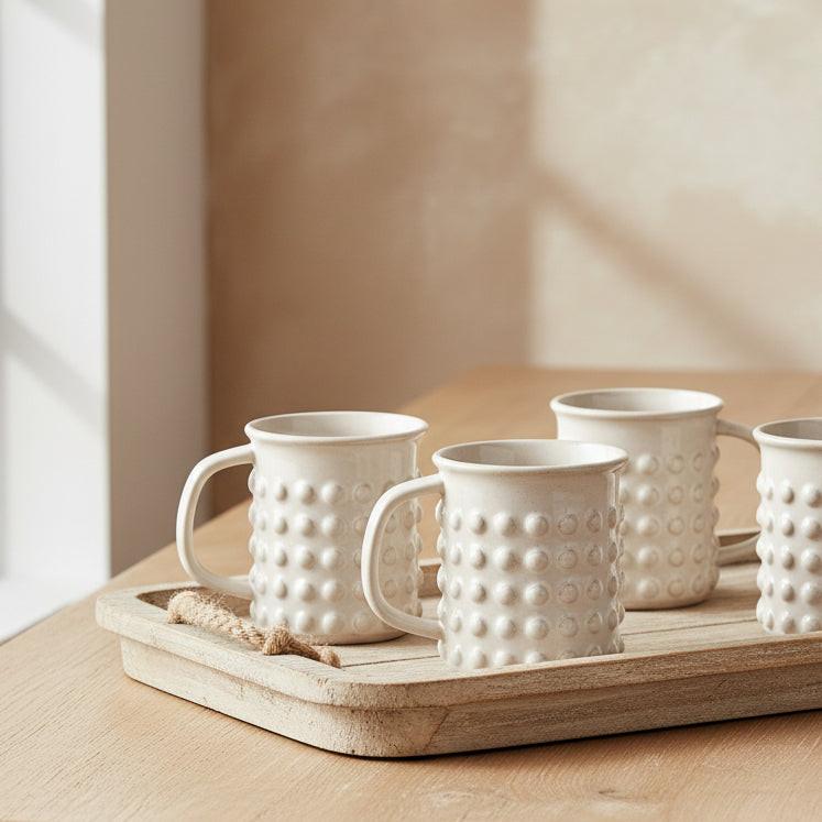 Cream Ceramic Bobble Mug
