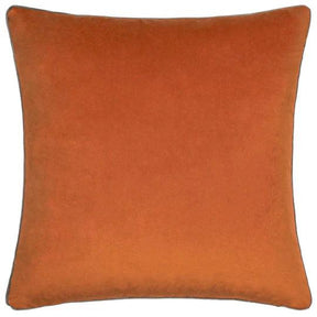 Meridian Velvet Cushion Pumpkin/Mocha.