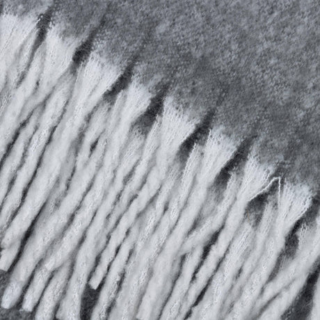 Cozy Woven Tasselled Throw Charcoal: Charcoal / 140 x 180cm
