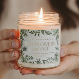 Sweet Water Decor - Wildflowers and Salt 9 oz Soy Candle - Summer Home Decor