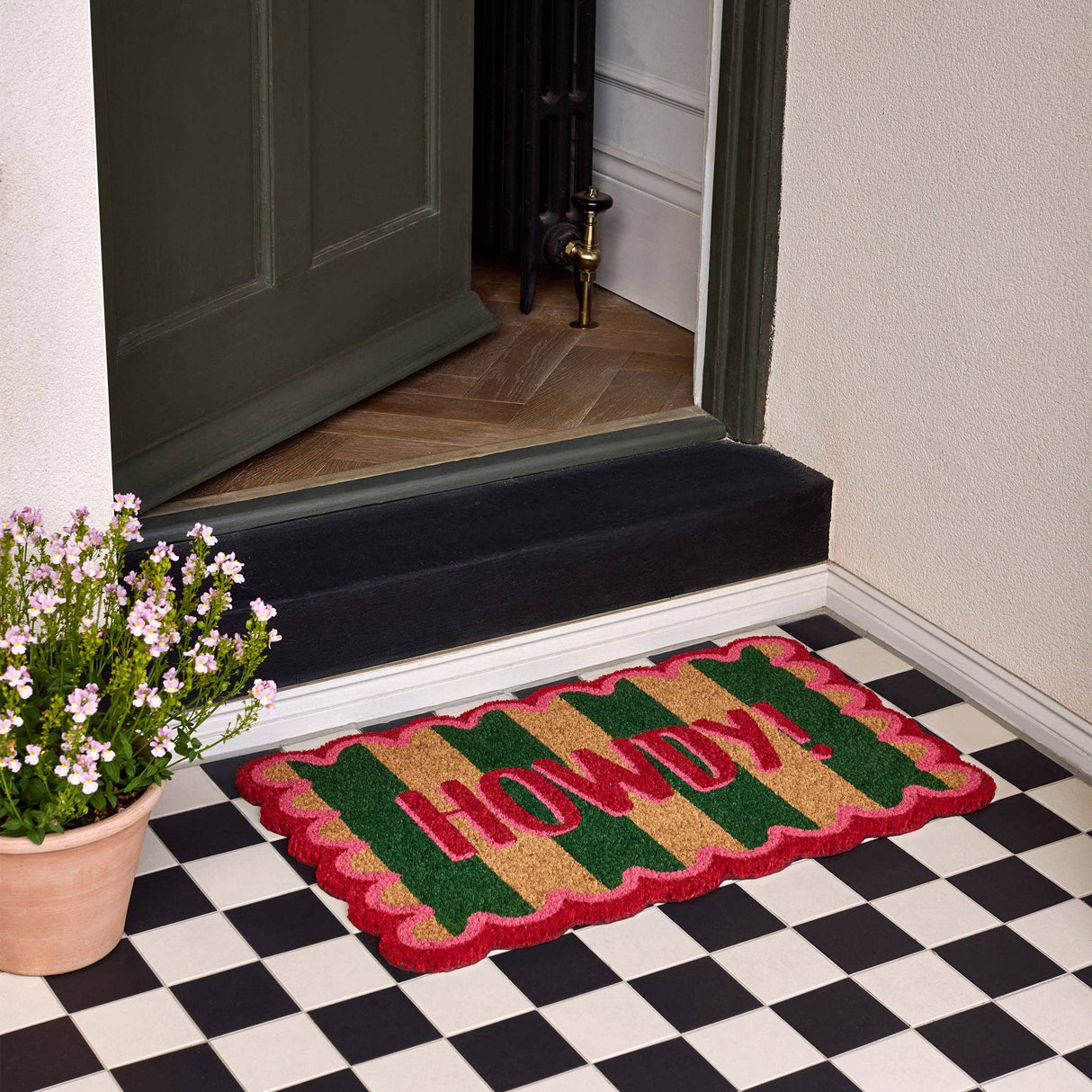 Phoenox Textiles - My Mat Printed Coir Howdy Stripe: 45x75