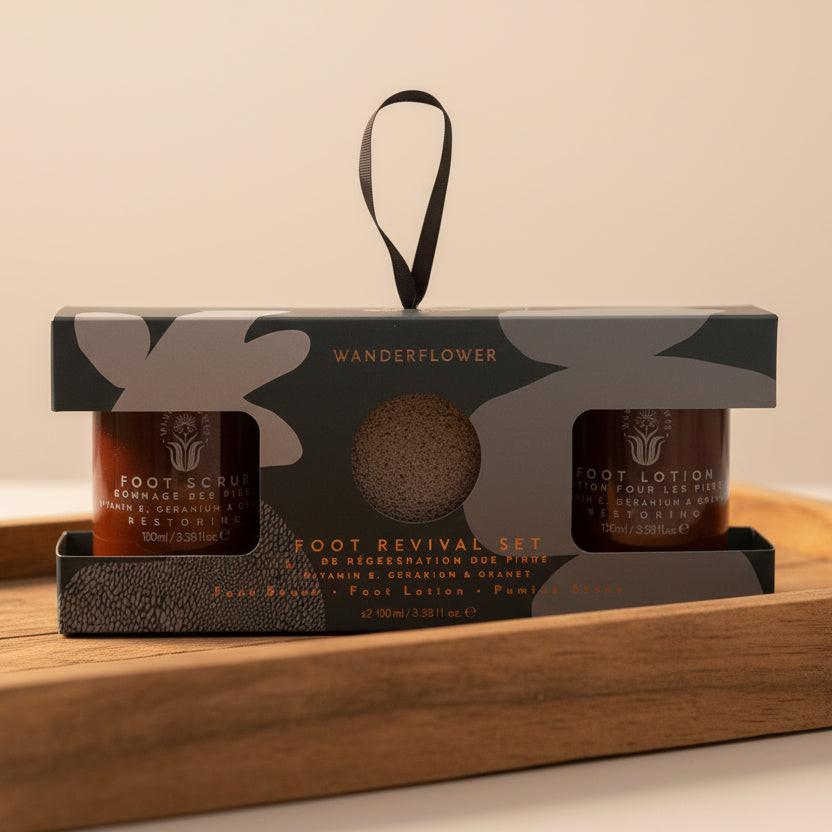 Wanderflower - Foot Revival Lotion & Scrub Set - Geranium & Orange