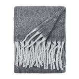 Cozy Woven Tasselled Throw Charcoal: Charcoal / 140 x 180cm