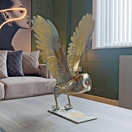 Gold Owl Sculpture