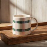 Pink/Teal Check Large Mug