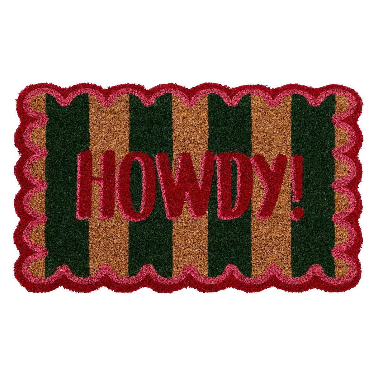 Phoenox Textiles - My Mat Printed Coir Howdy Stripe: 45x75