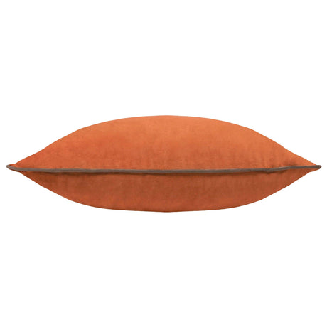 Riva Home - Meridian Velvet Cushion Pumpkin/Mocha: Pumpkin/Mocha / Polyester Filled / 55 x 55cm.