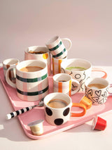 Multi-Check Set of 4 Espresso Cups