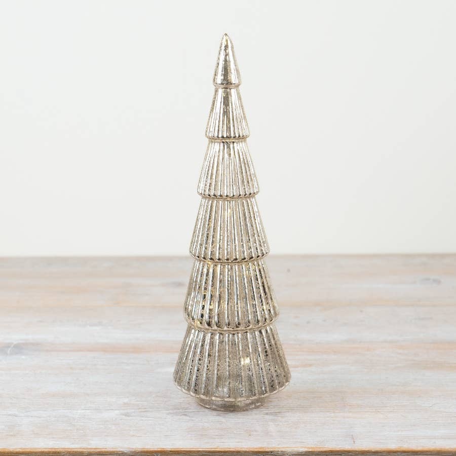 Gainsborough Giftware x Portland Living - Light Up Glass Tree Decoration, 30cm