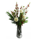 Artificial Foliage Stem Flowers - Red