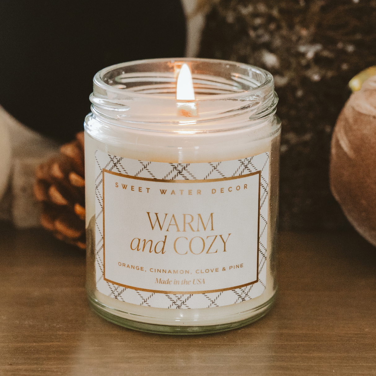 Warm and Cozy Scented Soy Candle