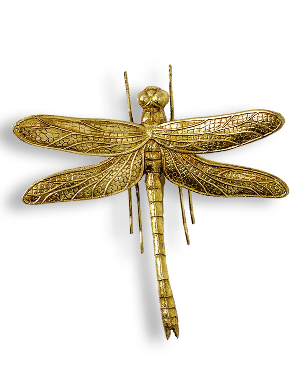 McGowan & Rutherford Ltd - Medium Antique Gold Dragonfly Wall Figure