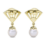 CARALI / MYC Paris - Ingride Pearl Earrings - Gold and Crystal
